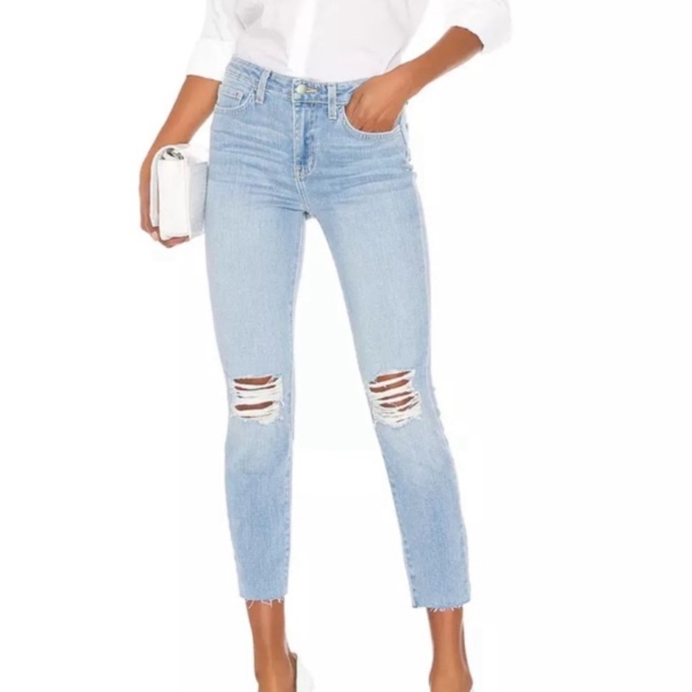 L'AGENCE El Matador French Slim Jeans Distressed Raw Hem Women’s 26 NWT